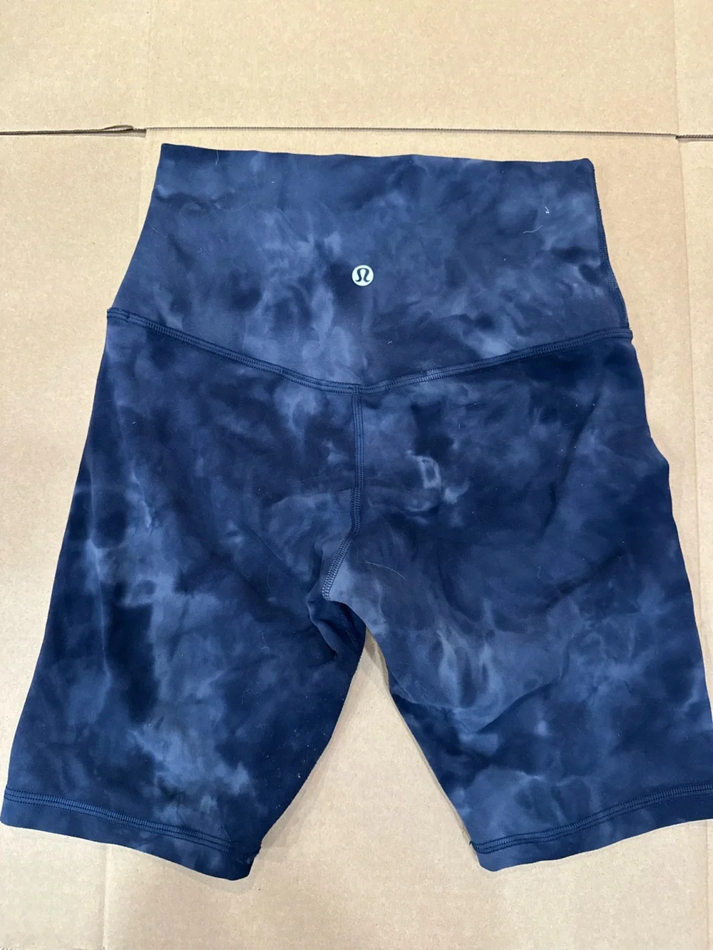 Lululemon align High-Waist Navy Tie-Dye Women's Bike Shorts